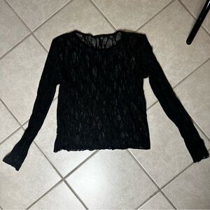 Zara Black Sheer Women's Blouse